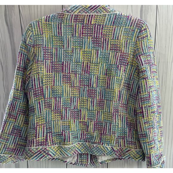 Silkland Tweed Silk Jacket Blazer Vintage Preppy  Womens Size Medium (READ) r1 - Picture 4 of 6